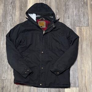 Venado Black Hooded concealed carry coat